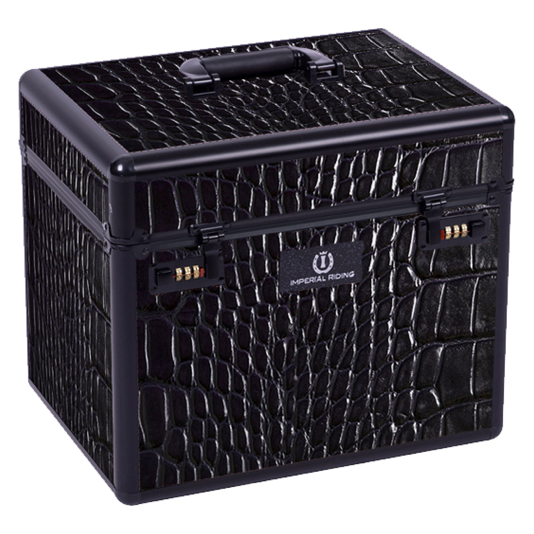 Imperial Riding Grooming Box Shiny -Black Black Croco