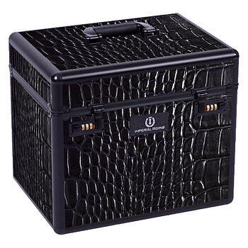 Imperial Riding Grooming Box Shiny -Black Black Croco
