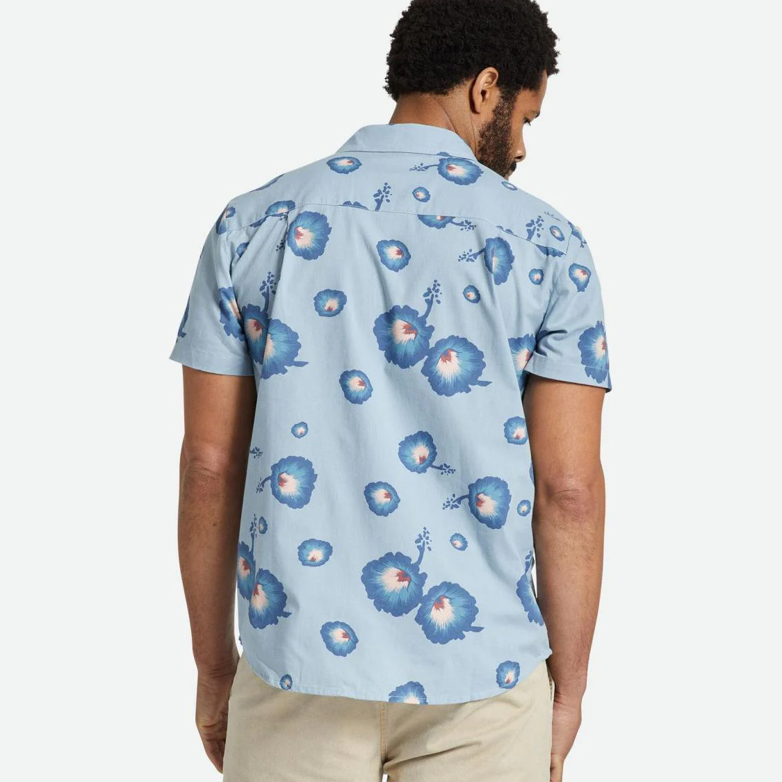 Brixton - Charter Print S/S WVN Dusty Blue/Pacific Blue/Coral - 2