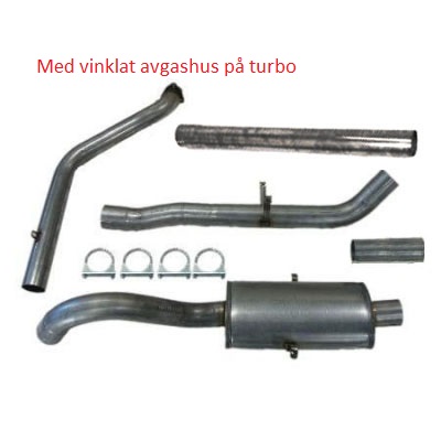 SPORTAVGASSYSTEM 3" ALU med  3" FRAMRÖR  (turbo vinklat avgashus) , RACEKAT- 1 dämpare - VOLVO 740-940 ser