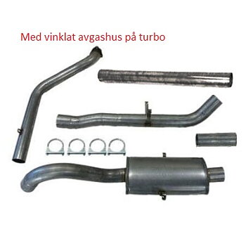 SPORTAVGASSYSTEM 3" ALU med  3" FRAMRÖR  (turbo vinklat avgashus) , RACEKAT- 1 dämpare - VOLVO 740-940 ser