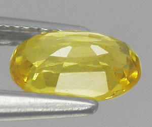 0.54 ct underbart vacker oval slipad naturlig gul safir ädelsten - 2