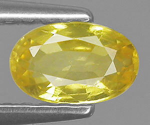 0.54 ct underbart vacker oval slipad naturlig gul safir ädelsten