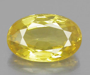 0.54 ct underbart vacker oval slipad naturlig gul safir ädelsten - 3