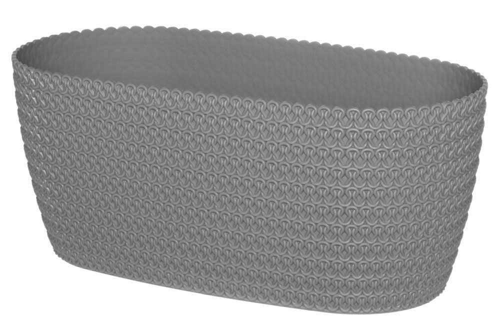 Ytterkruka Magnolia jersey, oval, grå 38x18x16 cm - 2