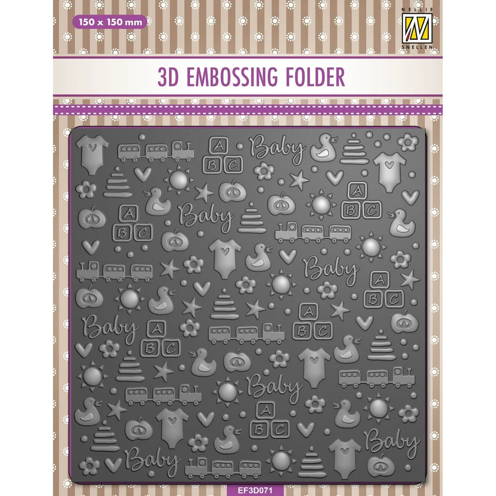 3D Embossing Folder Babythings