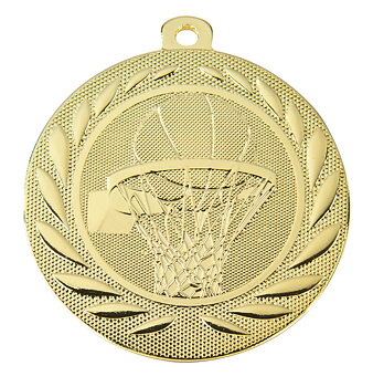 Medaljer 50 mm präglade - Basket - Guld, Silver, Brons