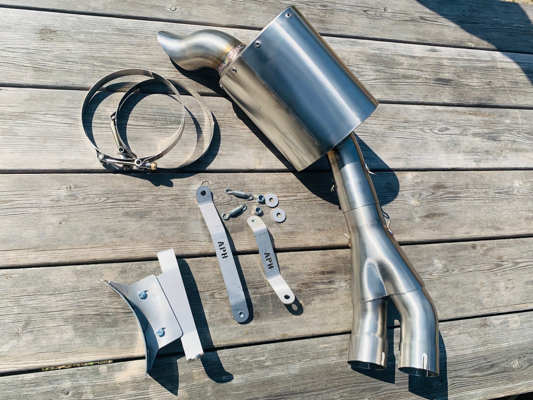 2. Generation APH (Alan Hawkes) by NCCR Slip-on exhaust EBR 1190 RX/SX Factory AMA style - 2