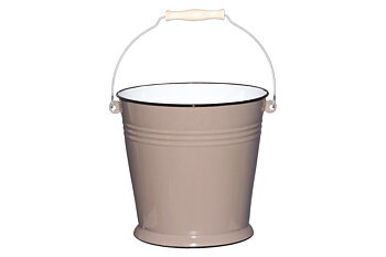 Emaljerad hink beige 12 L