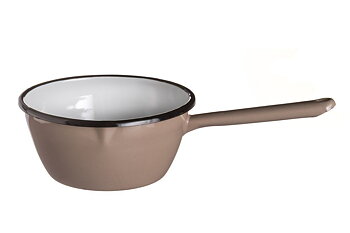 Emaljerad skopa beige 0,9 L