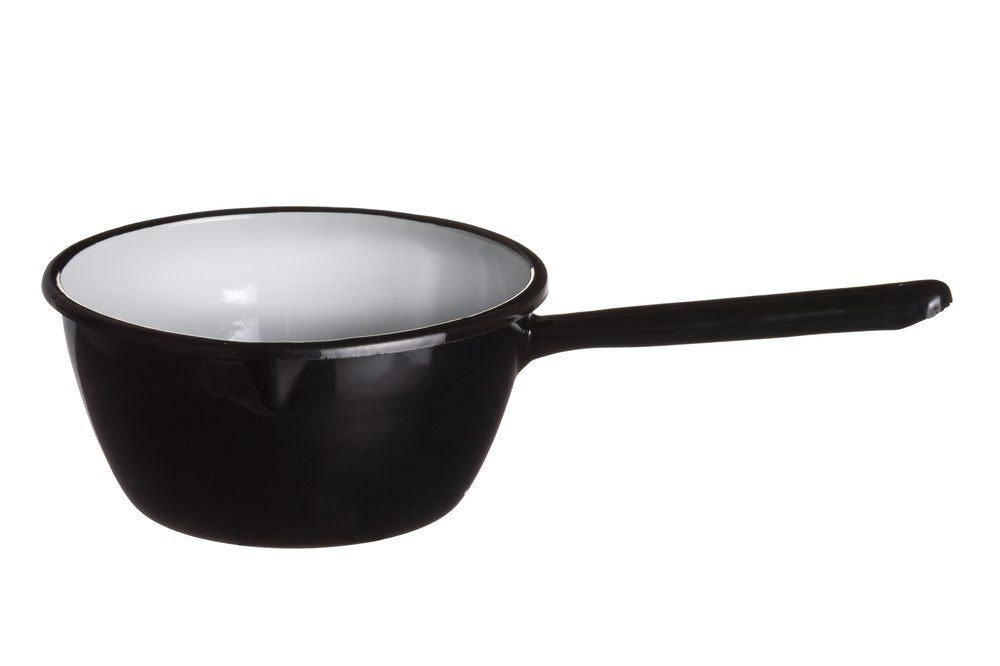 Emaljerad skopa Svart 0,9 L