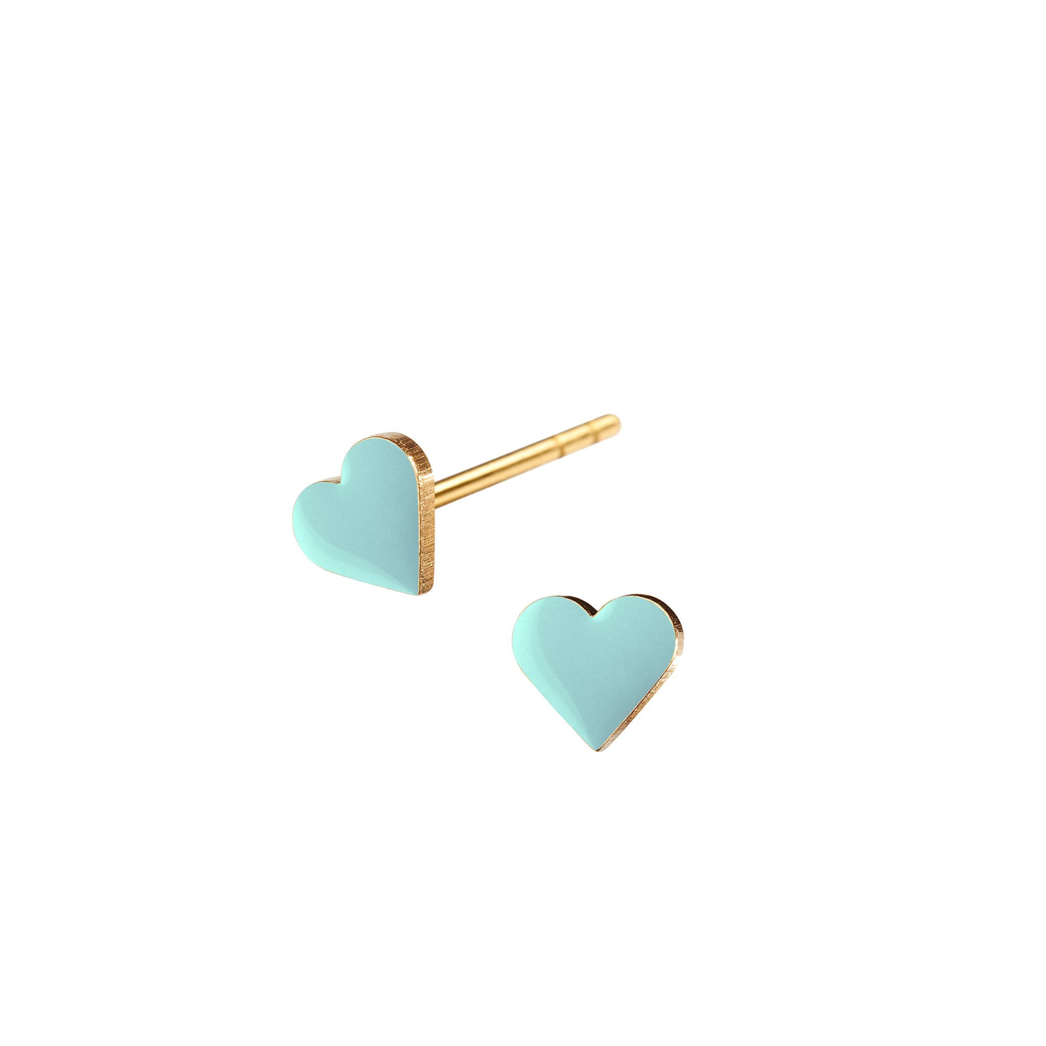 Scherning Spot heart studs cloud blue
