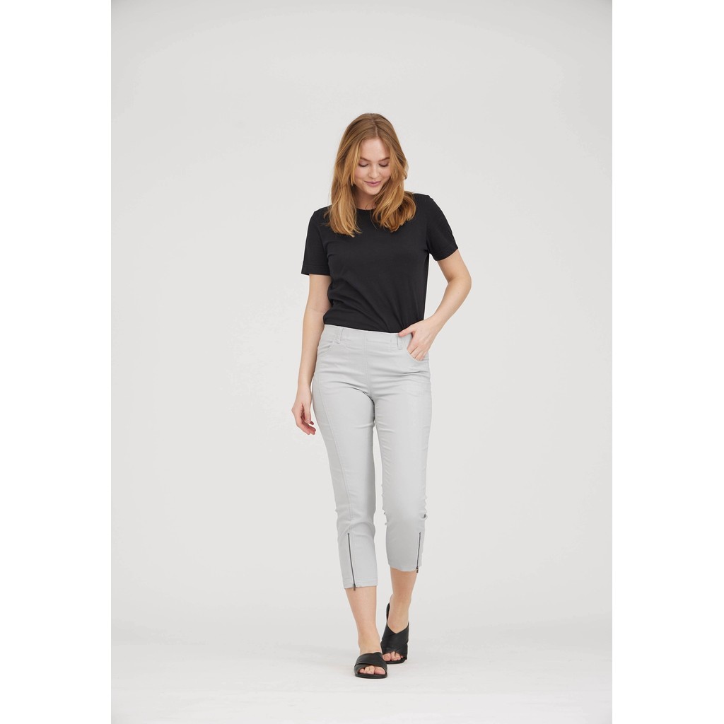 Piper Regular Crop - Light Grey - Laurie