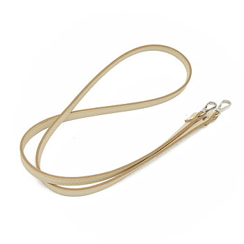 Lång smal axelrem  (120 cm), créme med silver