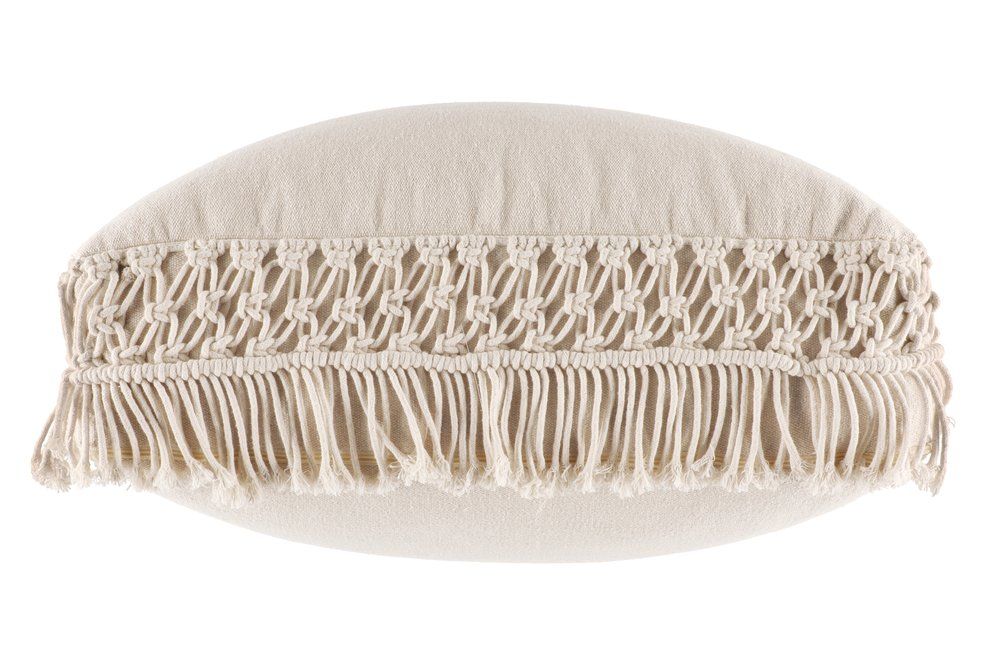Puff Macrame naturvit 60x60 cm - 3