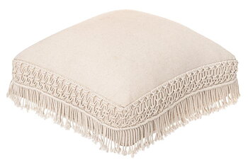 Puff Macrame naturvit 60x60 cm