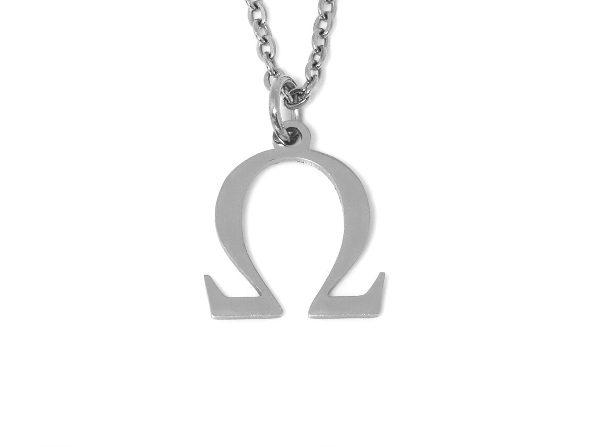 Omegatecken Halsband i Rostfritt Stål, Sista Bokstaven i Grekiska Alfabetet Hänge, Omega Smycke - 2