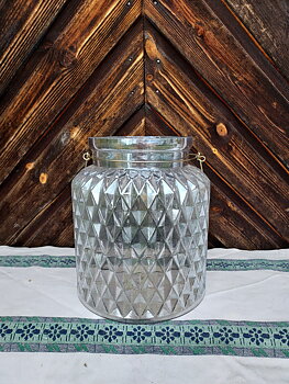 Glasvas/lykta 21.5x25cm