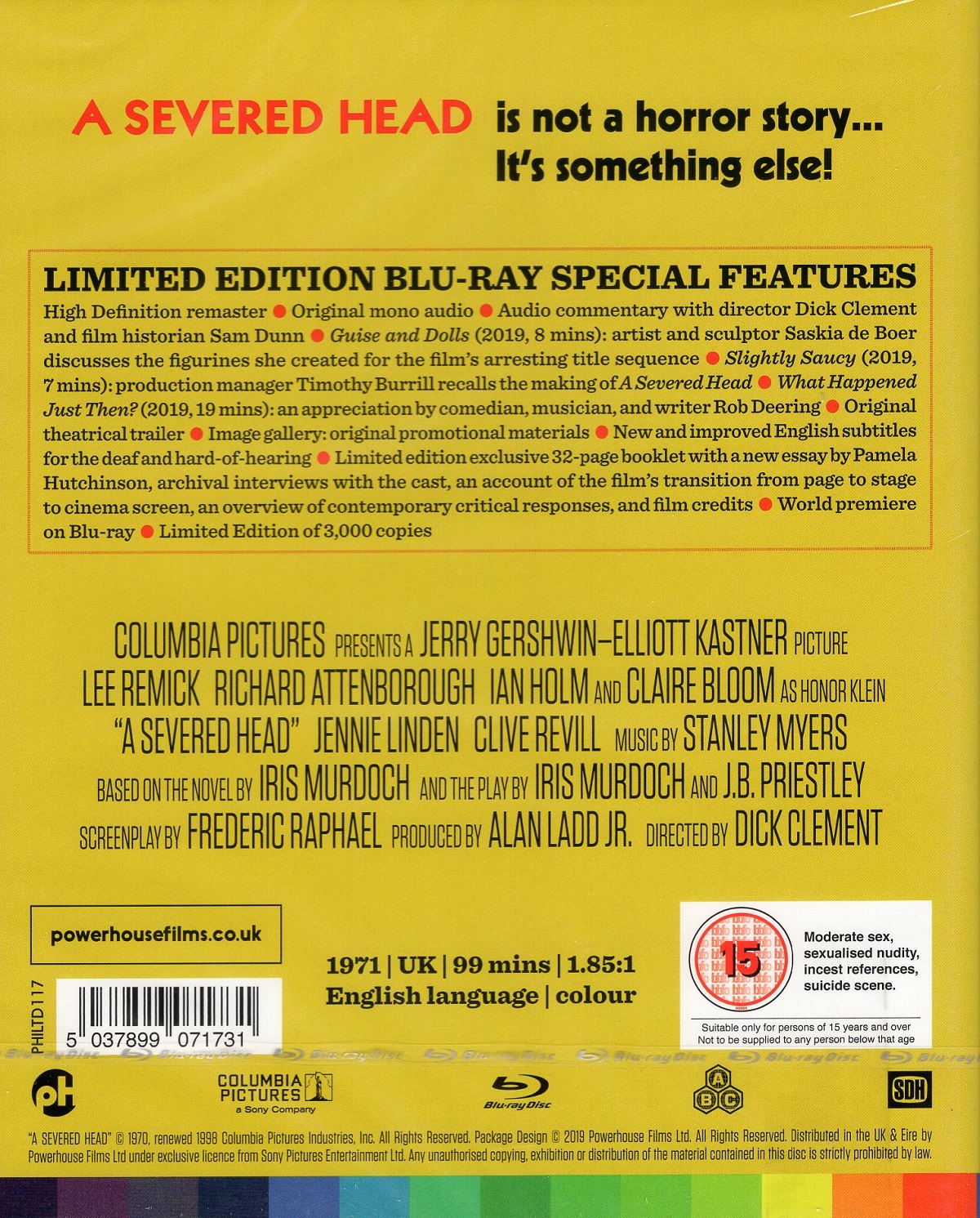 A Severed Head Limited Edition Ej Svensk Text Blu Ray