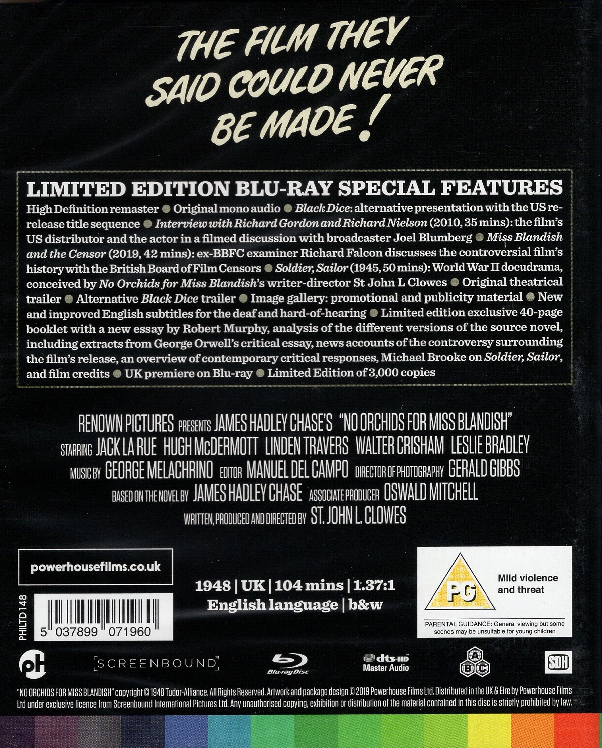 No Orchids For Miss Blandish (Limited Edition) (ej svensk text) (Blu-ray) - 2