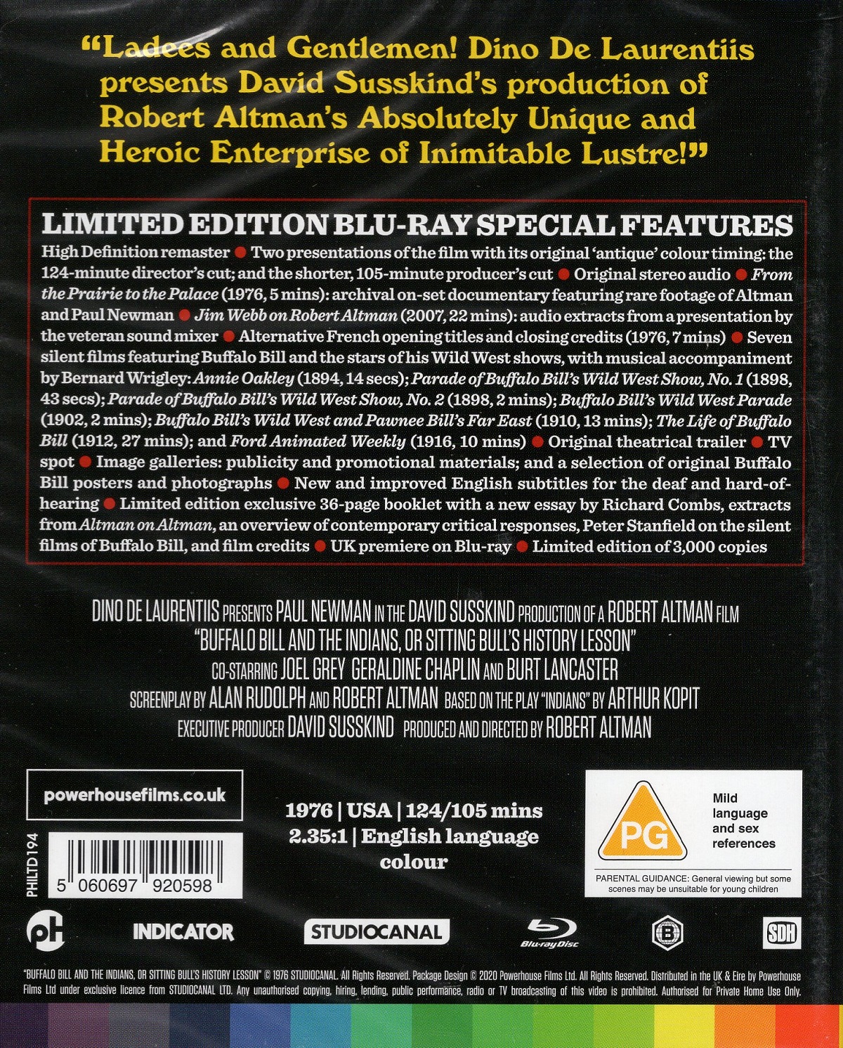 Buffalo Bill And the Indians (Limited Edition) (ej svensk text) (Blu-ray) - 2