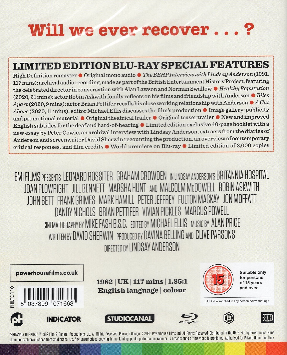 Britannia Hospital (Limited Edition) (ej svensk text) (Blu-ray) - 2