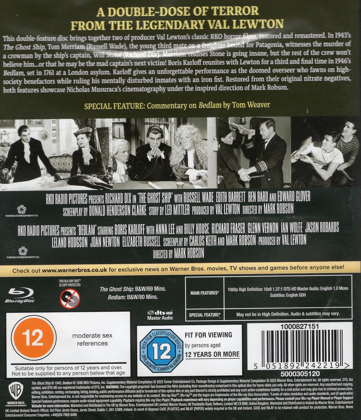 The Ghost Ship / Bedlam (ej svensk text) (Blu-ray) - 2