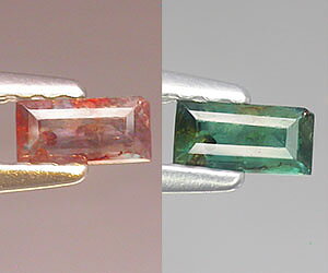 Alejandrita rusa natural genuina en forma de baguette súper rara de 0.17 ct