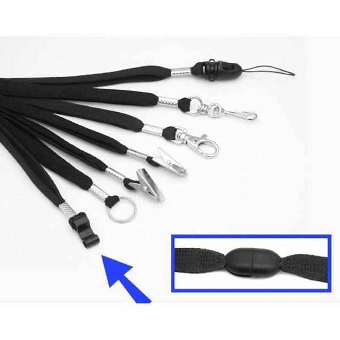 Lanyard 90cm svart 10/fp