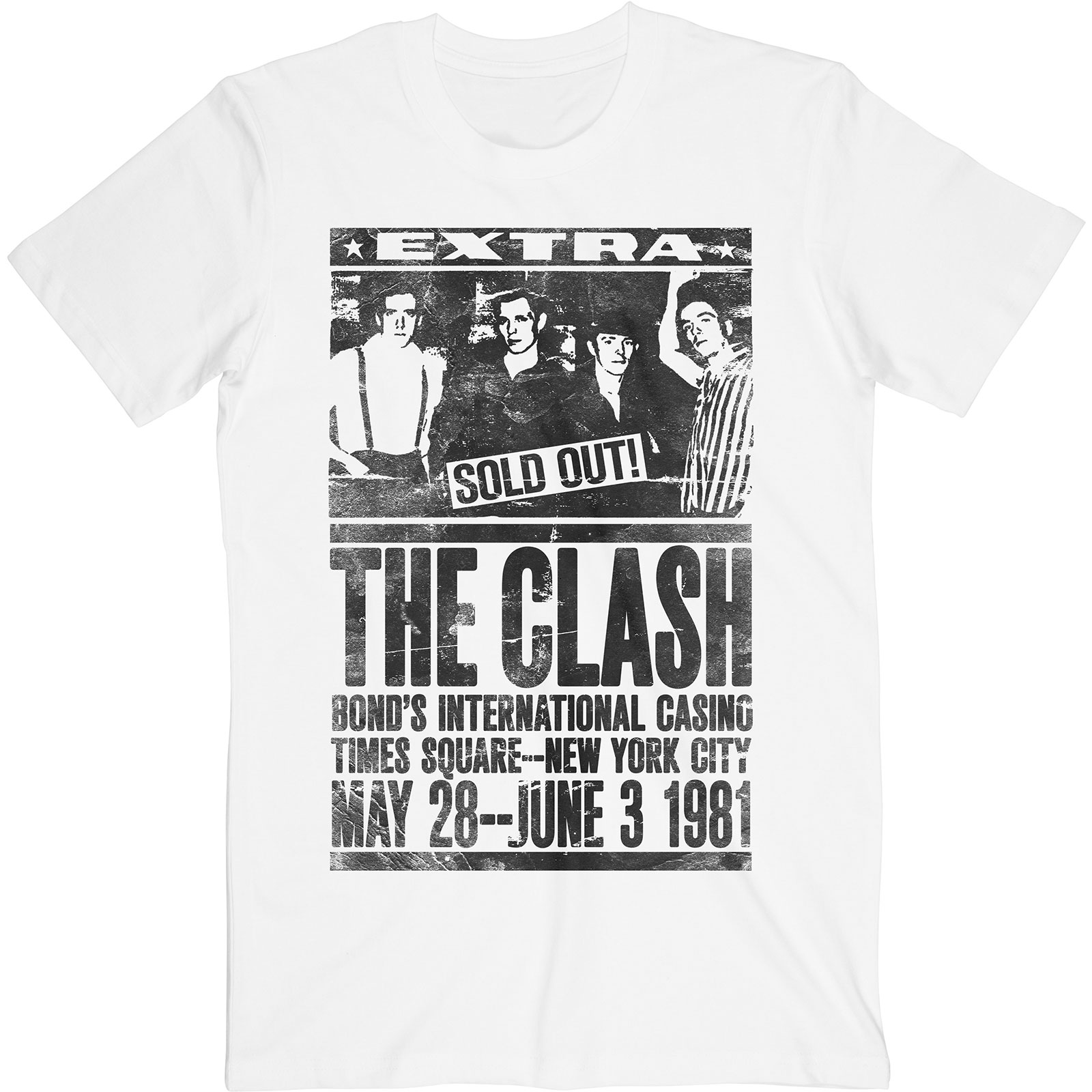 The Clash London Bonds 1981 White T-Shirt