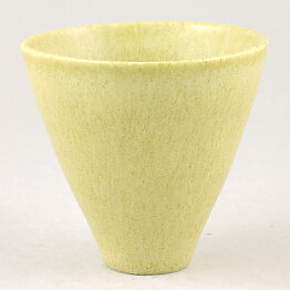 Stig Lindberg (Vitrin 1956) Yellow Widening Vase 7 cm