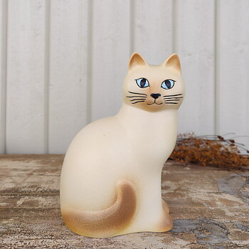 Murre midi vit/brun katt av Lisa Larson