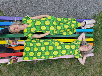 FLORYD X RINO, klänning KRUSBÄR stormönstrad 