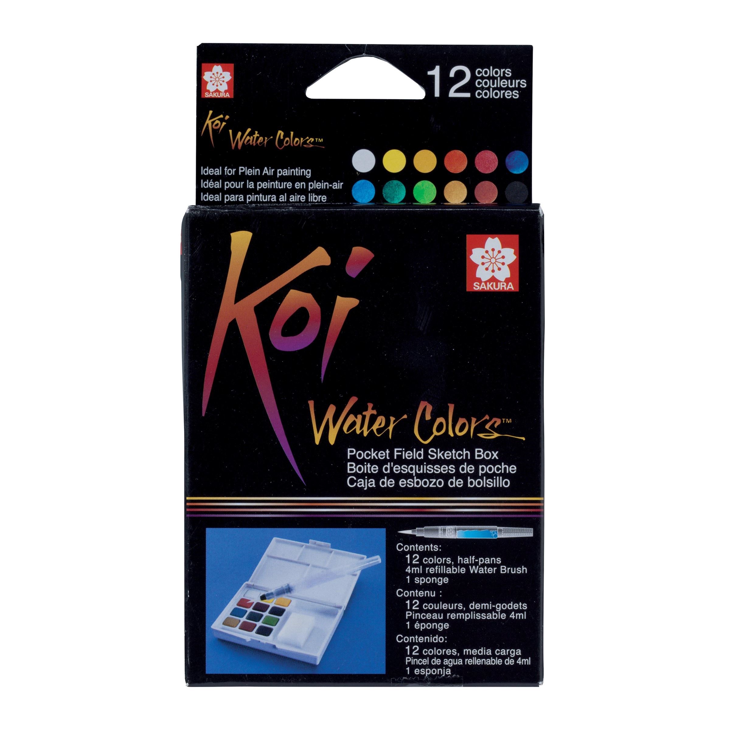 Koi Water Colors Sketch Box 12 Set