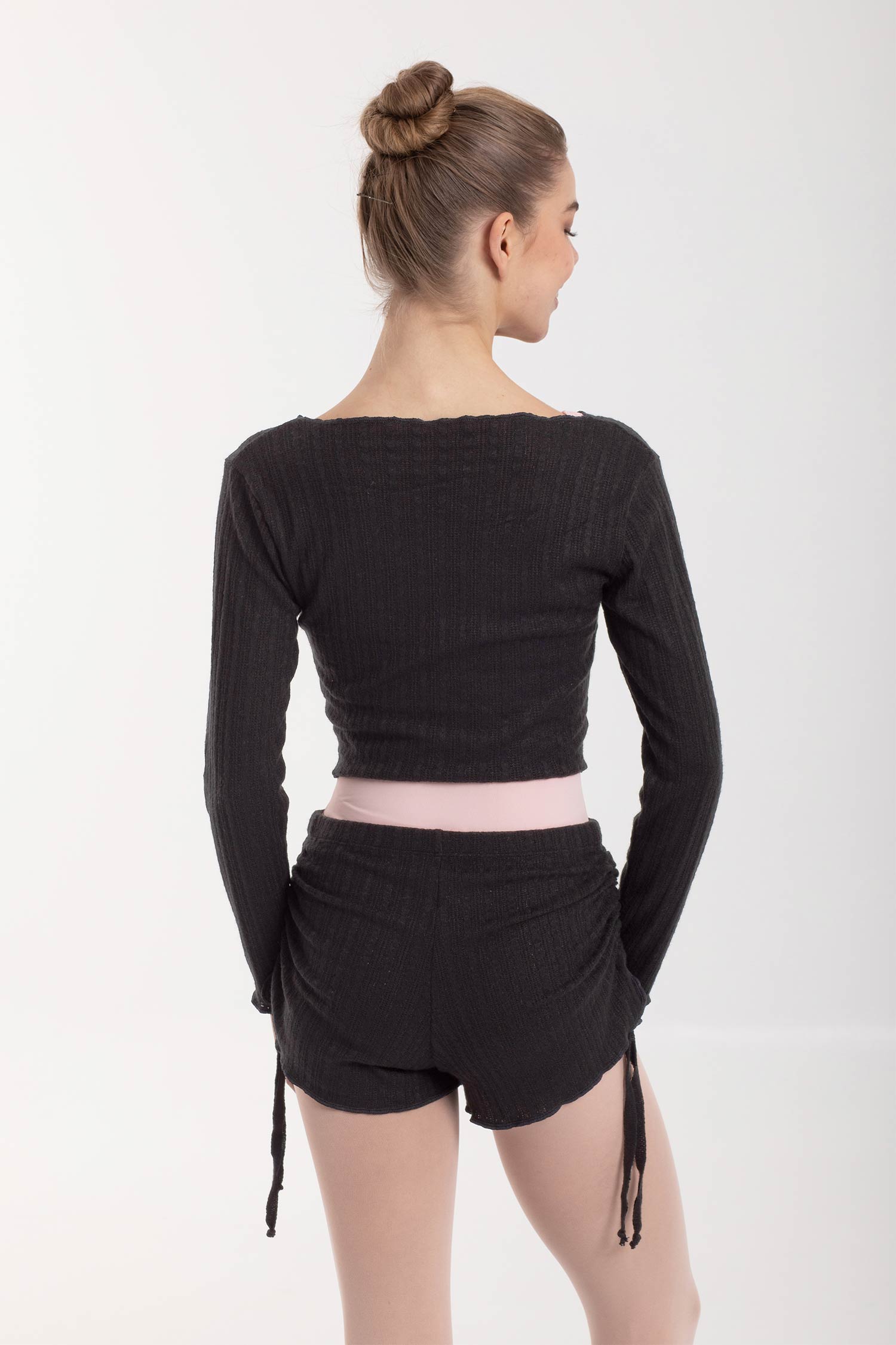Svart stickad croptop - 3