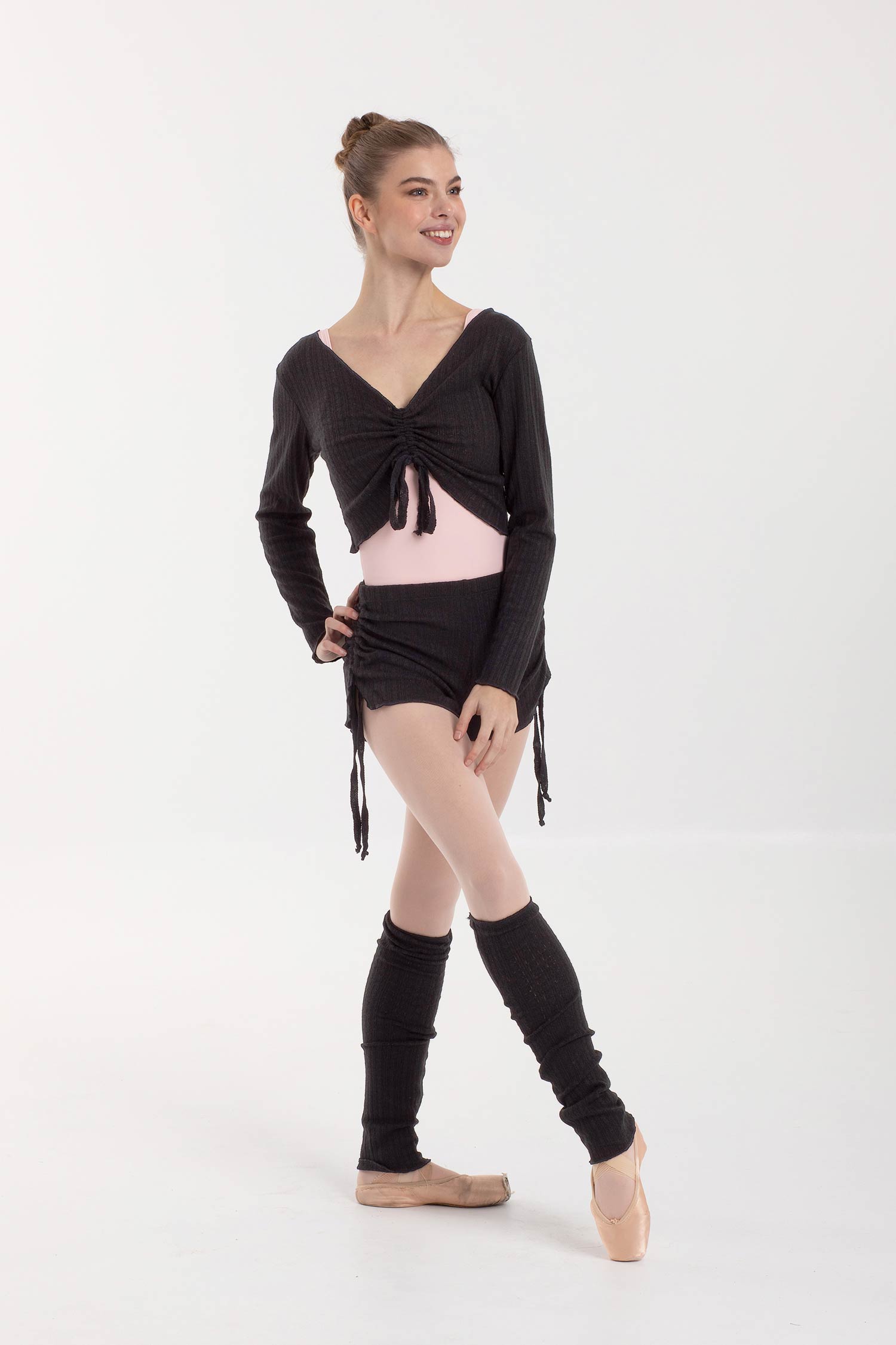 Svarta stickade shorts