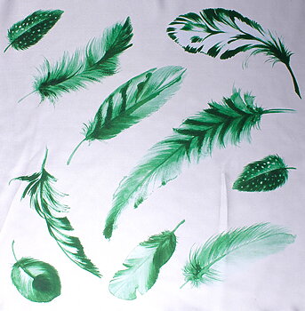Klassisk sidenscarf från Amanda Christensen, 70 x 70 cm feathers 