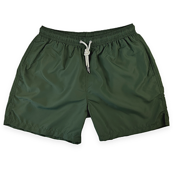 Portia - Solid Swims Shorts - Dark Green
