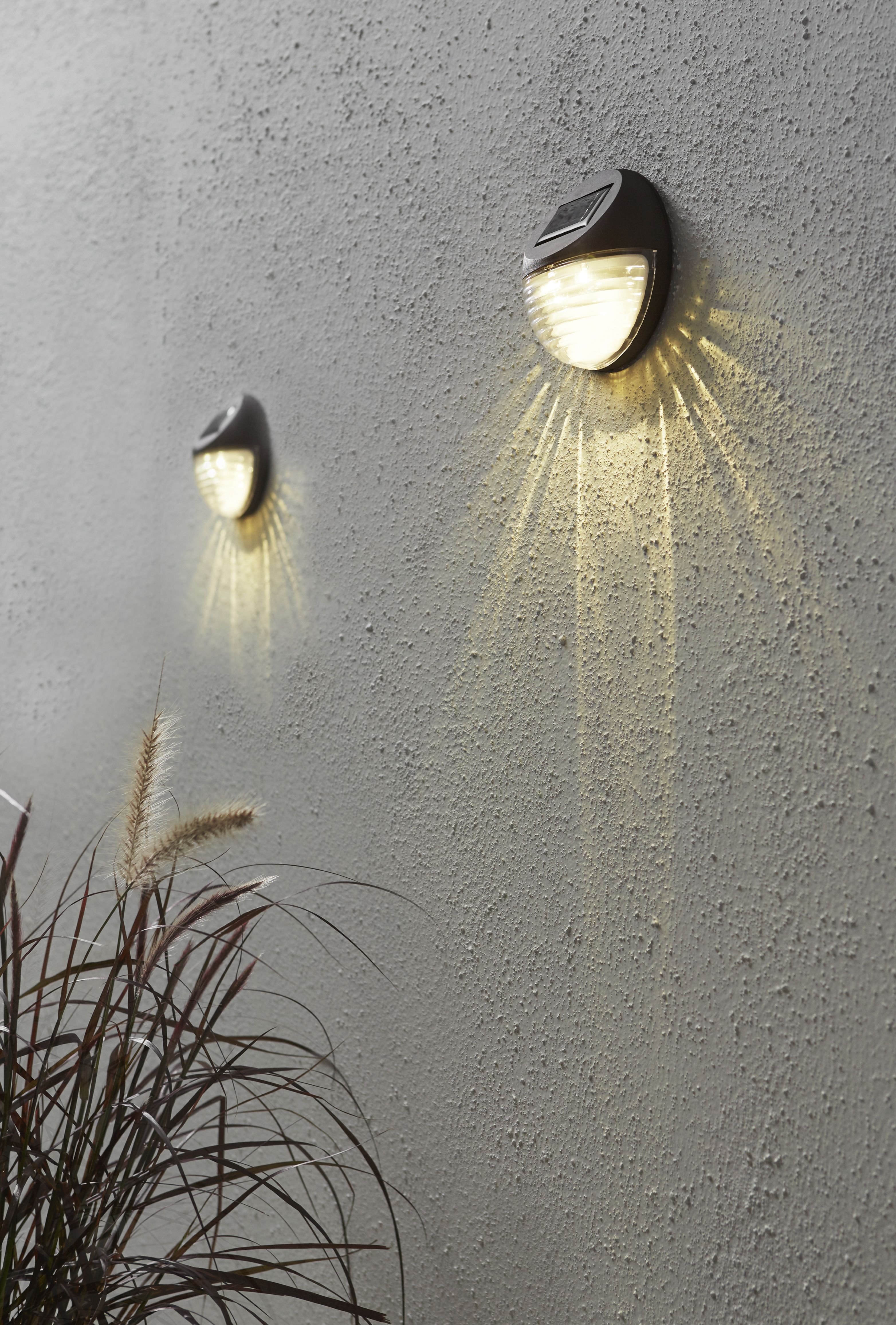 3 st solcellslampor Moon för väggen