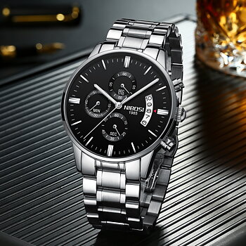 Nibosi Zircon Silver Black