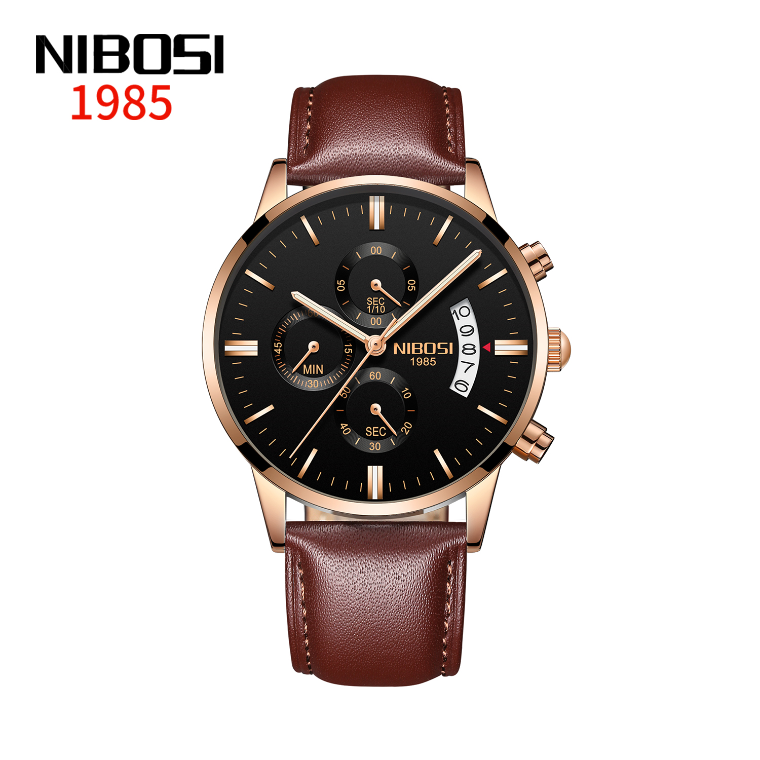 Nibosi Lancer Rose Gold Black Brown