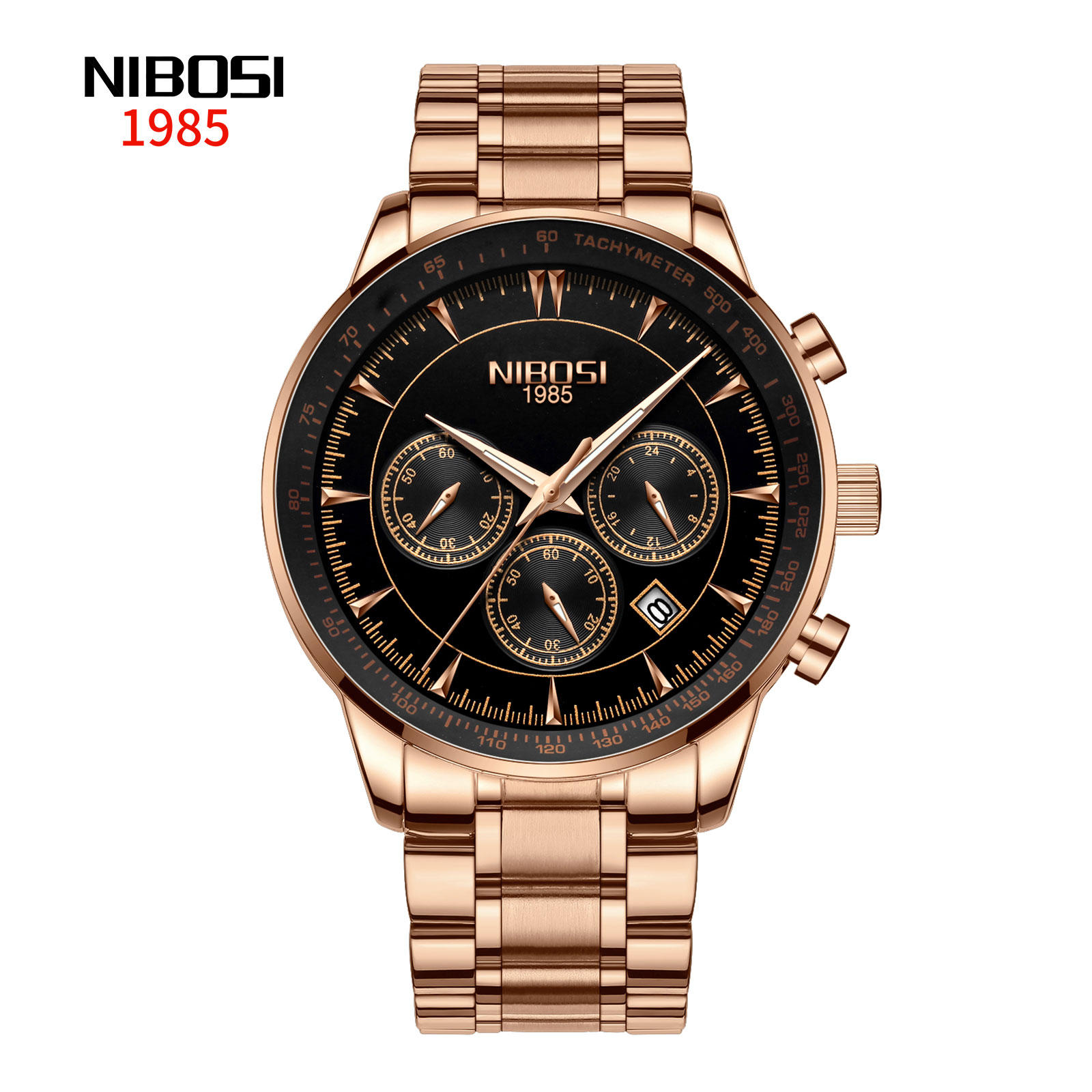 Nibosi Arcadian Rose Gold Black