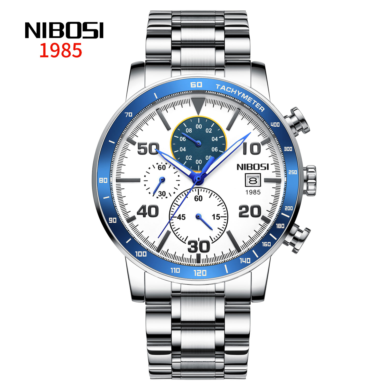 Nibosi Avalon Silver White Blue