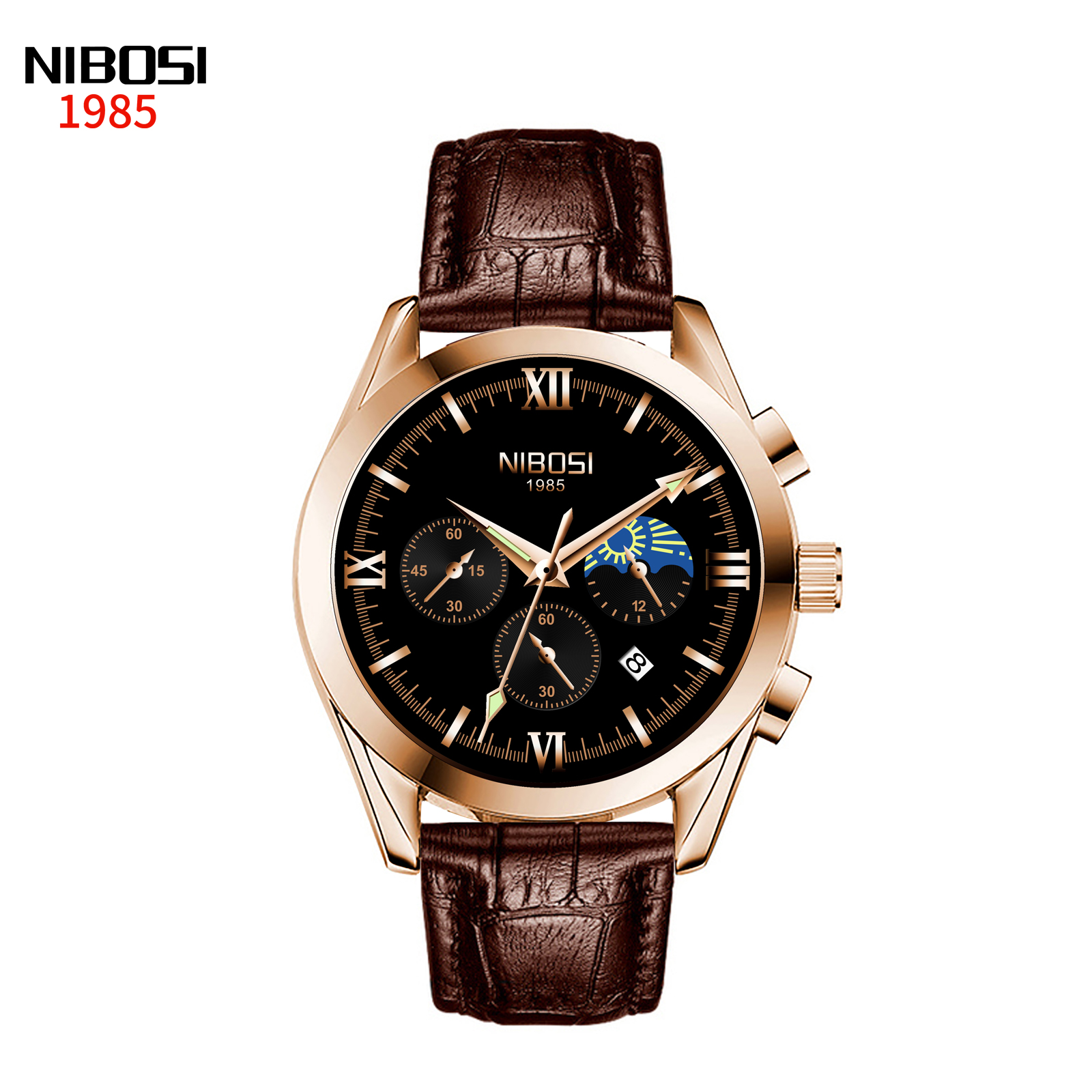 Nibosi Lumos Rose Gold Brown