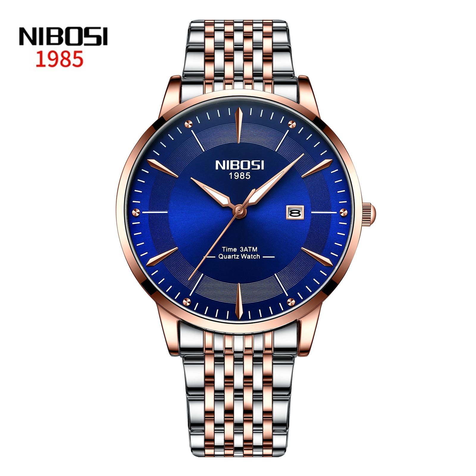 Nibosi Signature Rose Gold Silver Blue