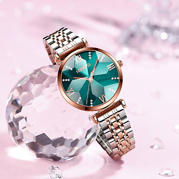 Nibosi Epiphany Rose Gold Silver Green