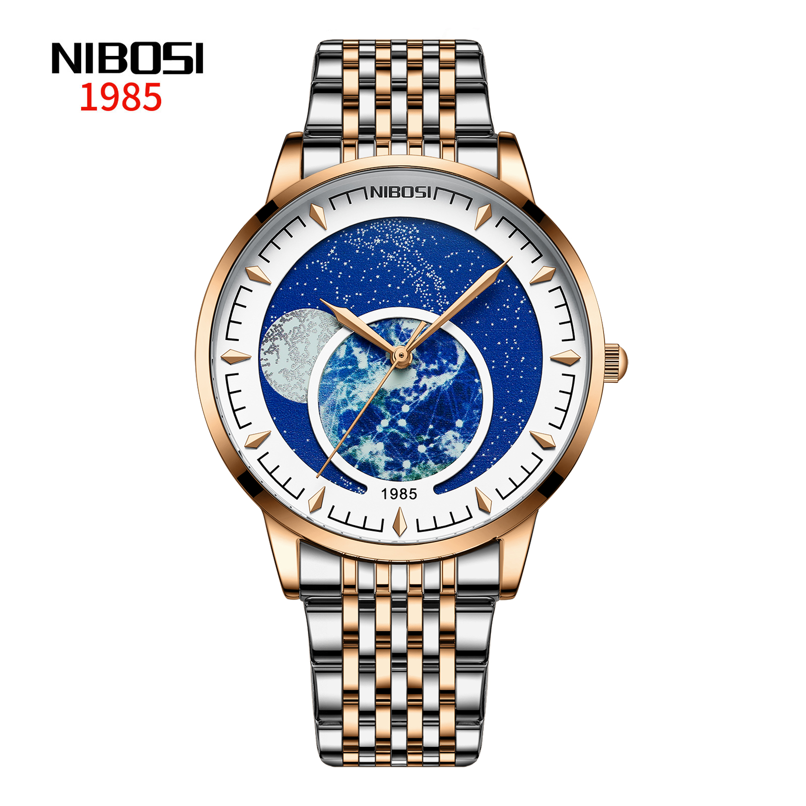 Nibosi Apollo Rose Gold Silver