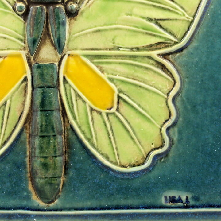 リサラーソン  陶板　蝶 BUTTERFLY　FJARILSPLATTORシリーズ 1971年 23cm (5)