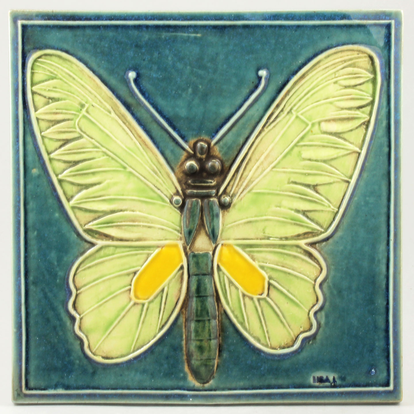 リサラーソン 陶板 蝶 BUTTERFLY FJARILSPLATTORシリーズ 1971年 23cm (5)