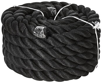 Mökki-räcke rep 36mmx15m svart PP-Muktifilament